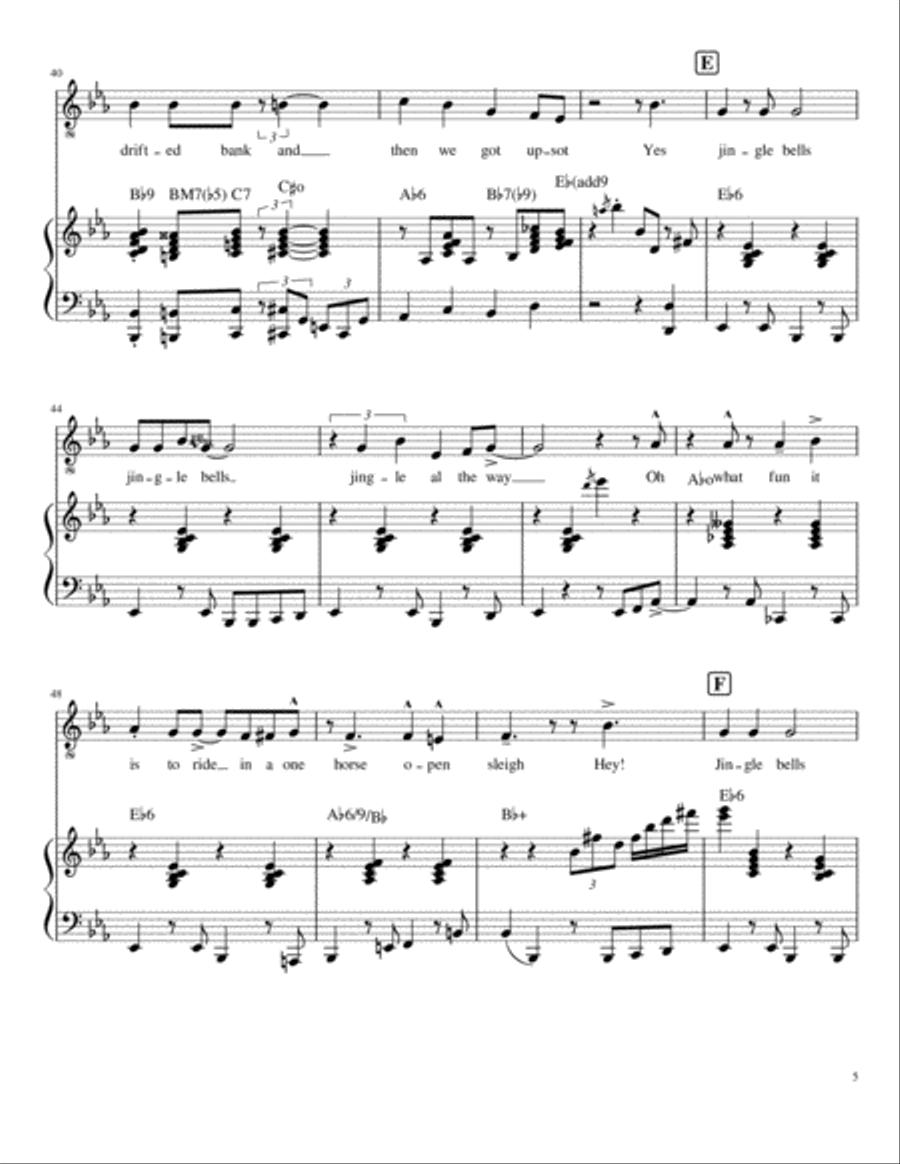 Jazzy Jingle Bells Voice scores gallery preview page 6