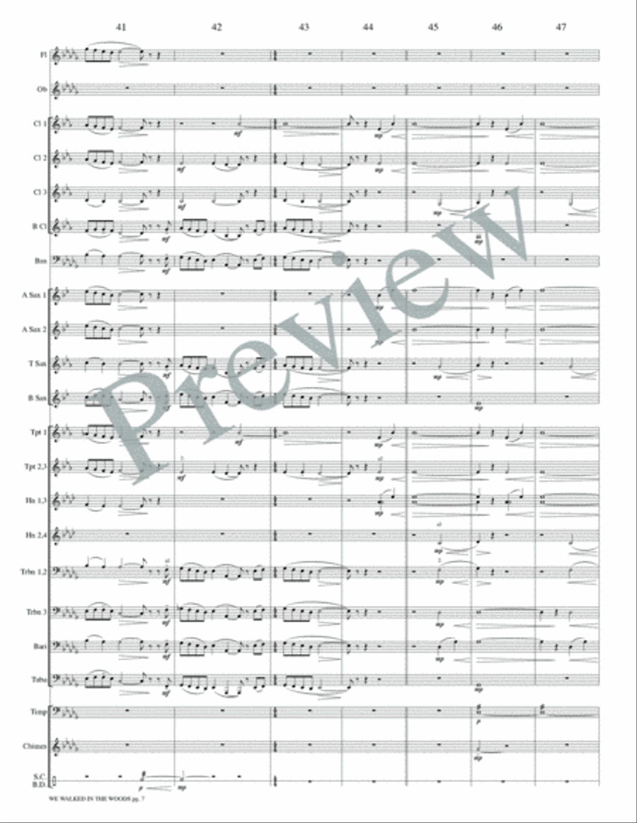 We Walked Through the Woods Concert Band scores gallery preview page 12