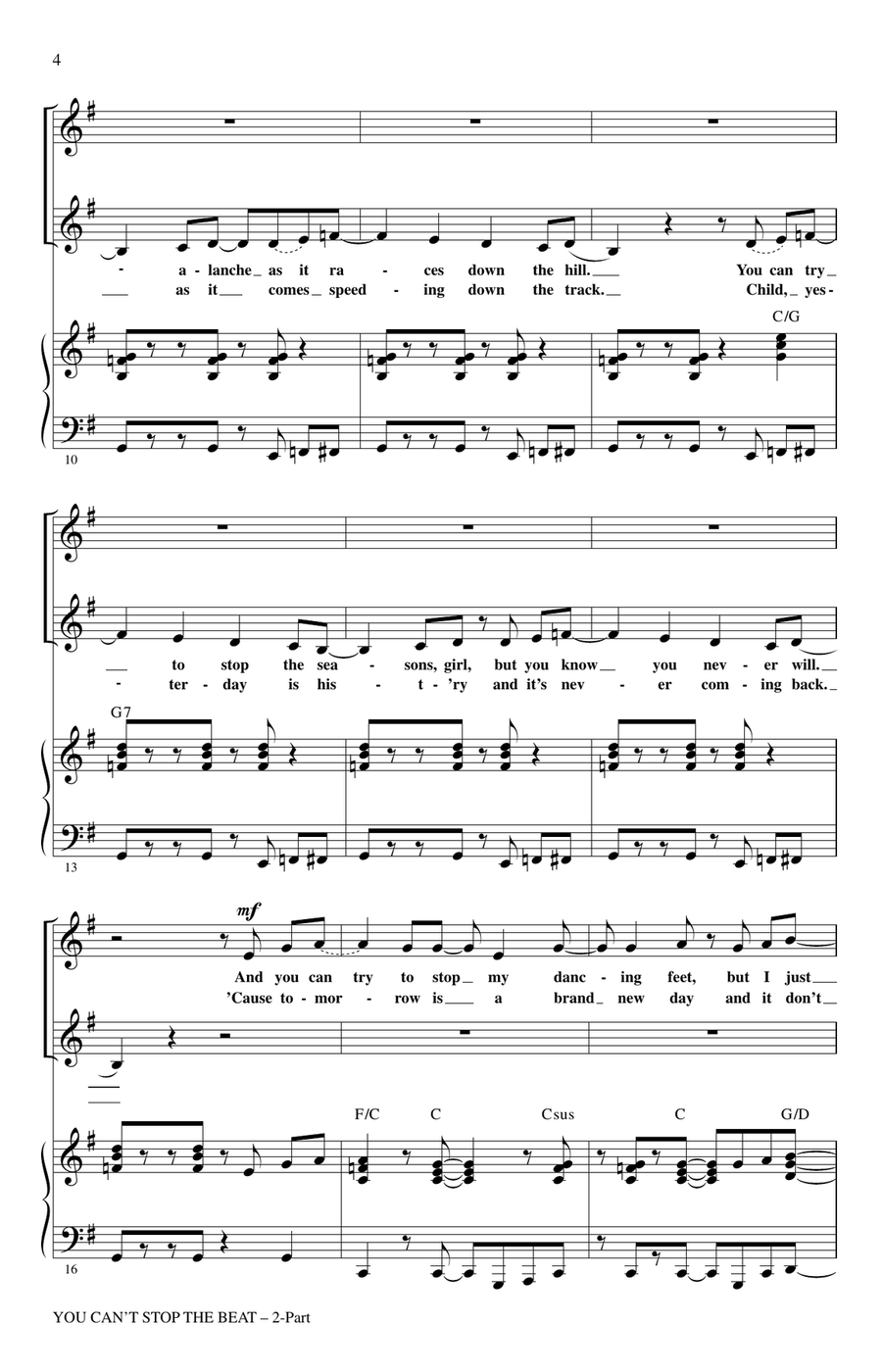 You Can't Stop The Beat (from Hairspray) (arr. Roger Emerson) 2-Part scores gallery preview page 2