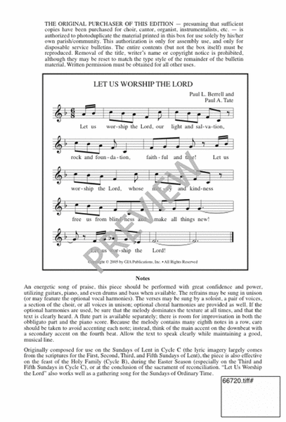 Let Us Worship the Lord image number null