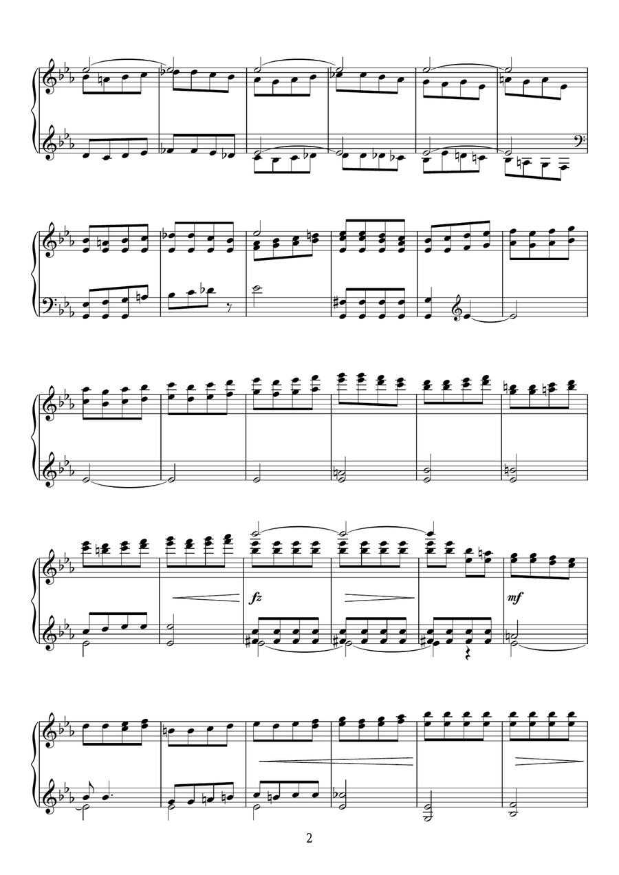 Symphony No.5, Op.82 (Finale) Piano Solo scores gallery preview page 2
