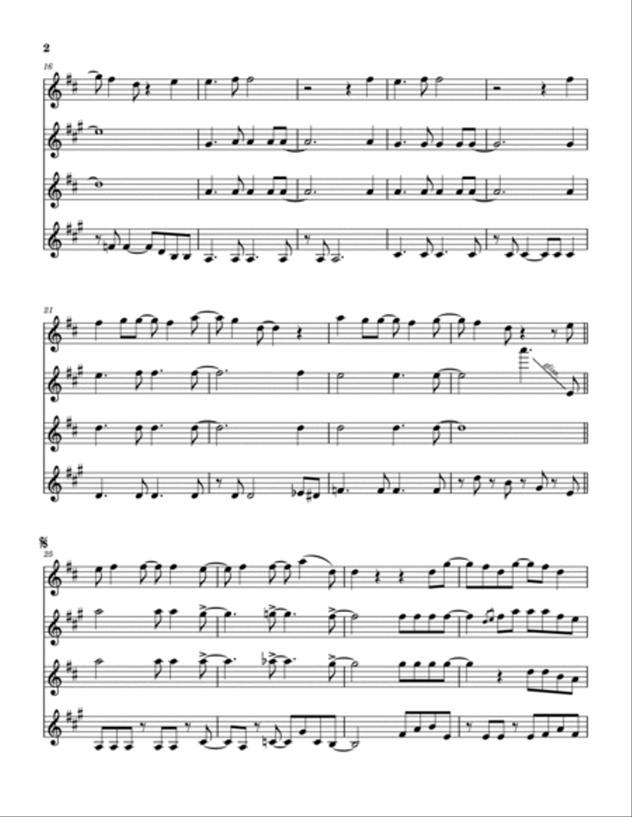 It's Over Saxophone Quartet scores gallery preview page 3