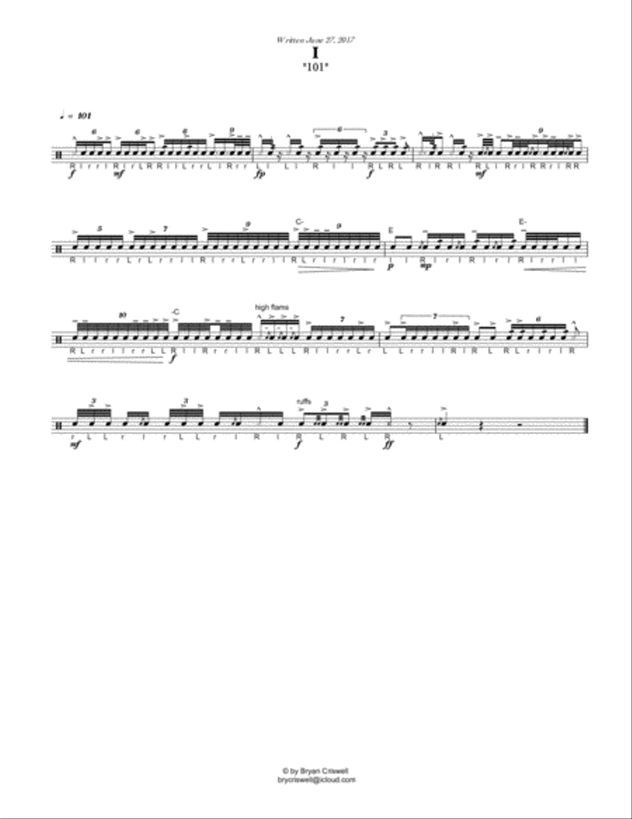 Snare Drum Étude Collections - Vol. 1 Marching Band scores gallery preview page 3