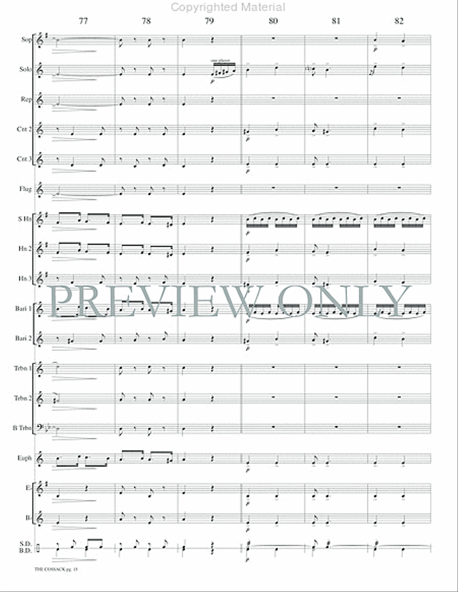 The Cossack Concert Band scores gallery preview page 17