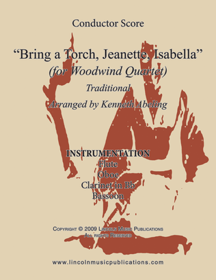 Book cover for Bring a Torch Jeanette, Isabella (for Woodwind Quartet)