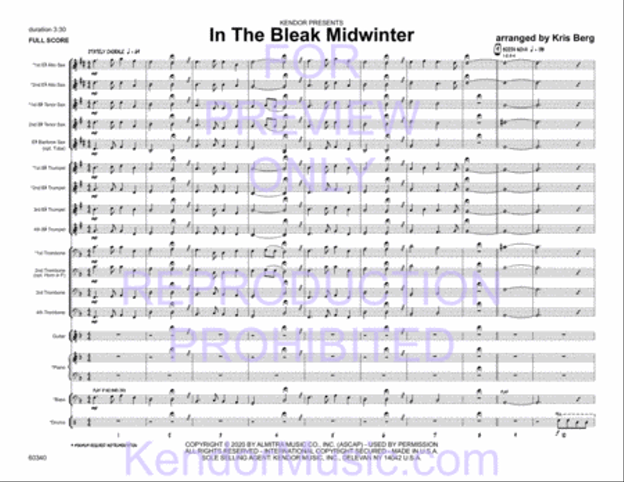 In The Bleak Midwinter Jazz Ensemble scores gallery preview page 2