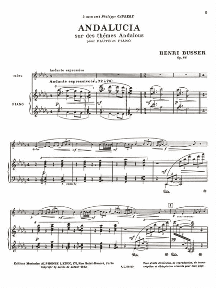 Andalucia, For Flute And Piano Flute Solo scores gallery preview page 2