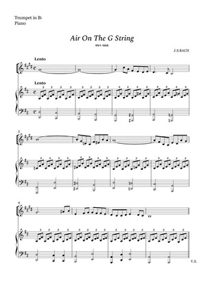 Bach - Air on The G String for Trumpet in Bb and Piano (Easy Arrangement)