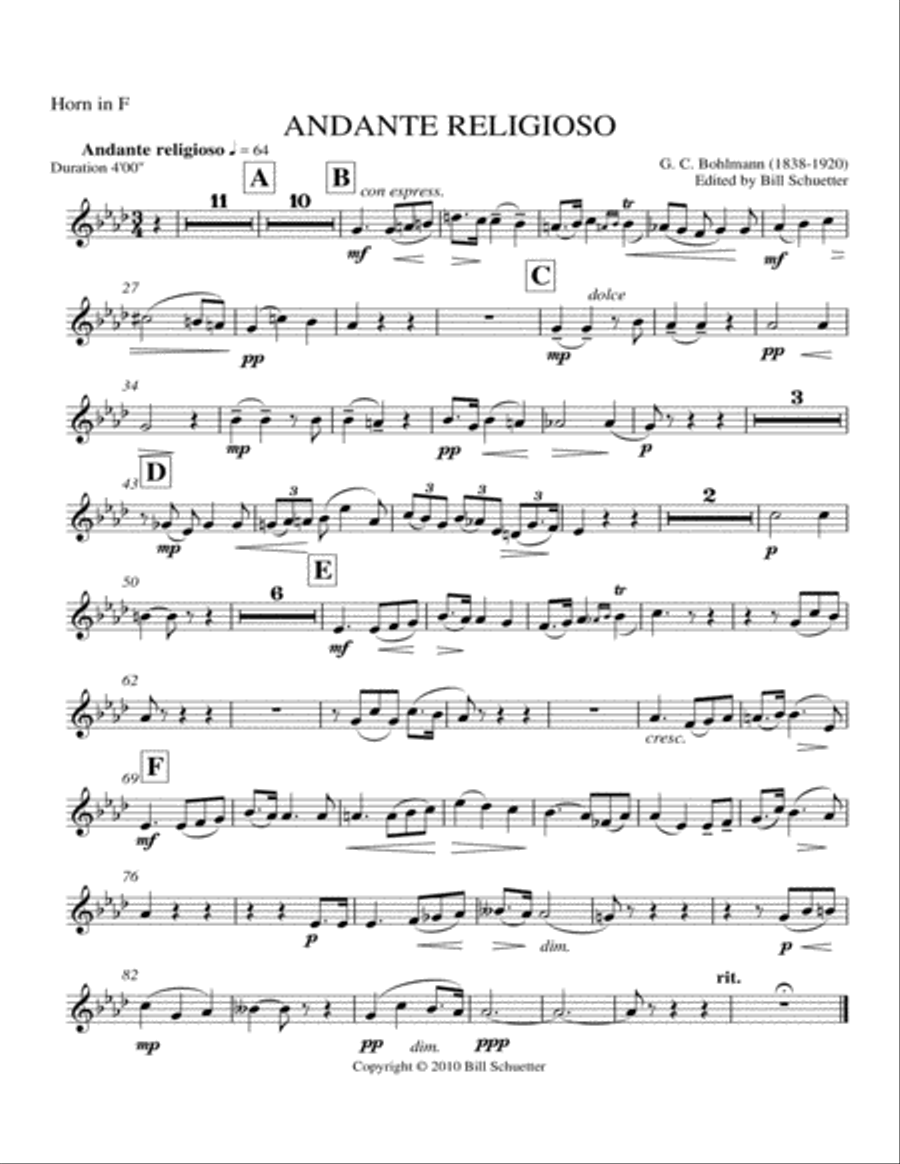 Andante Religioso Andante Religioso Brass Trio scores gallery preview page 5