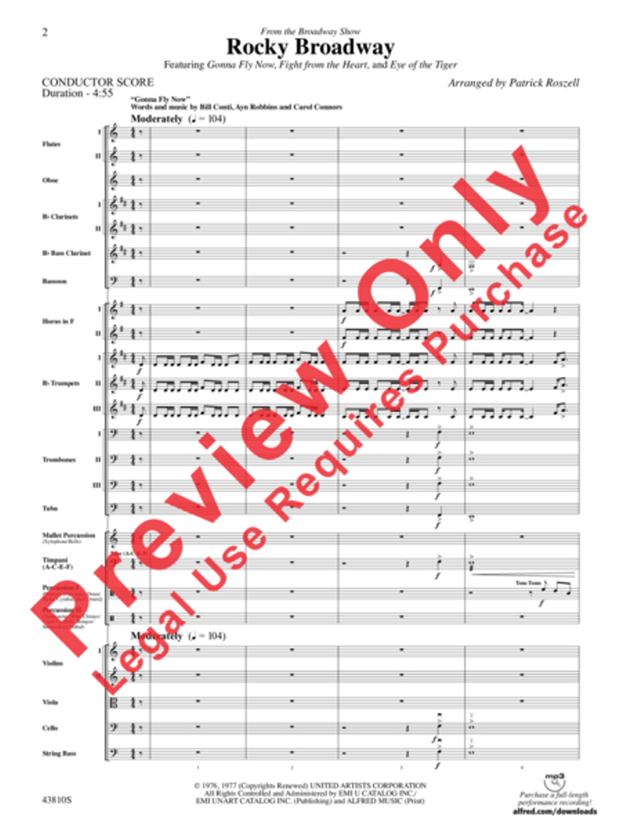 Rocky Broadway Full Orchestra scores gallery preview page 3