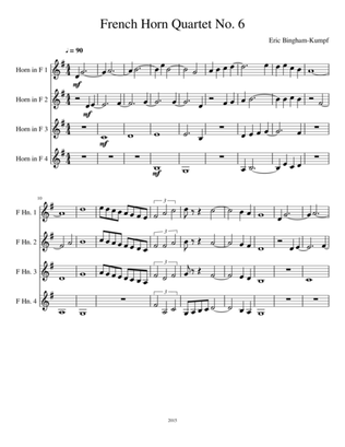French Horn Quartet No. 6