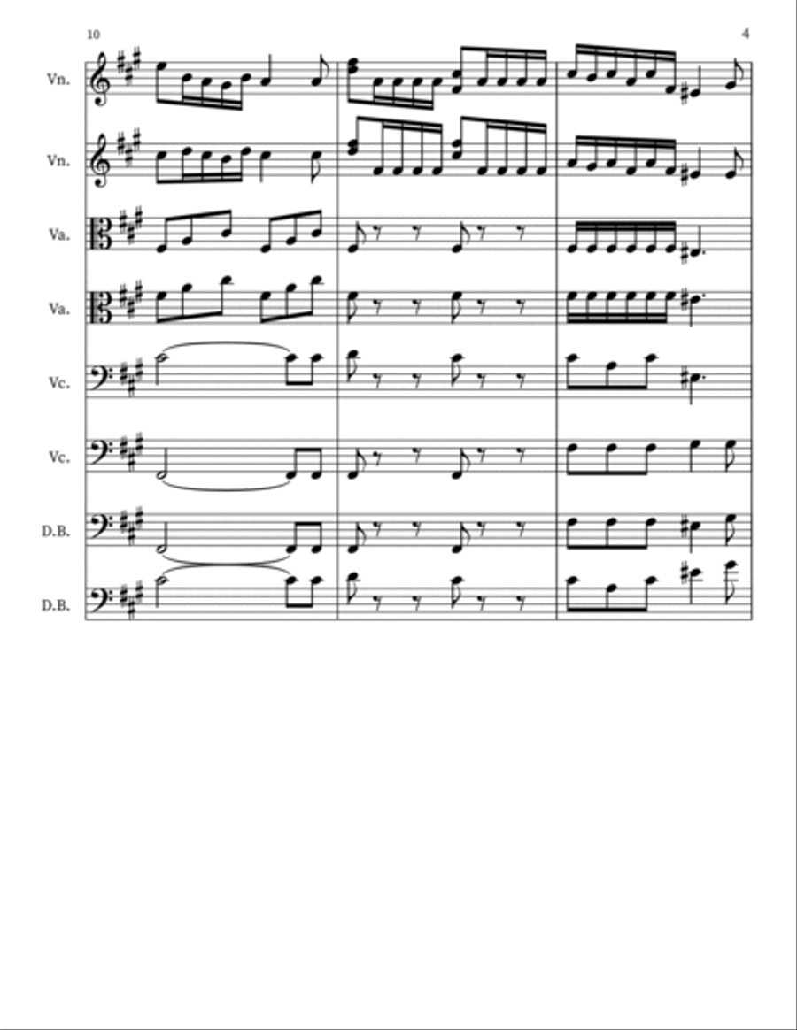 String Octet in F# minor, Op. 1 - Score Only Chamber Music scores gallery preview page 4