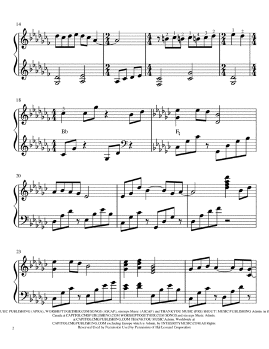 10,000 Reasons (Bless The Lord) Harp scores gallery preview page 2