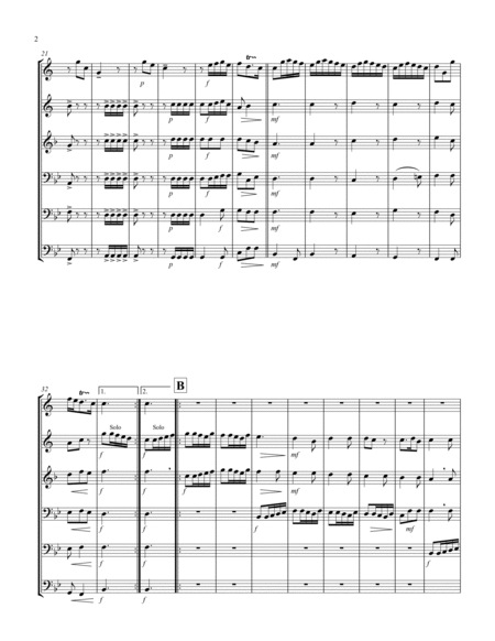 Allegro (from "Sonata for Trumpet") (Bb) (Brass Sextet - 2 Trp, 1 Hrn, 2 Trb, 1 Tuba) (Trumpet lead) image number null
