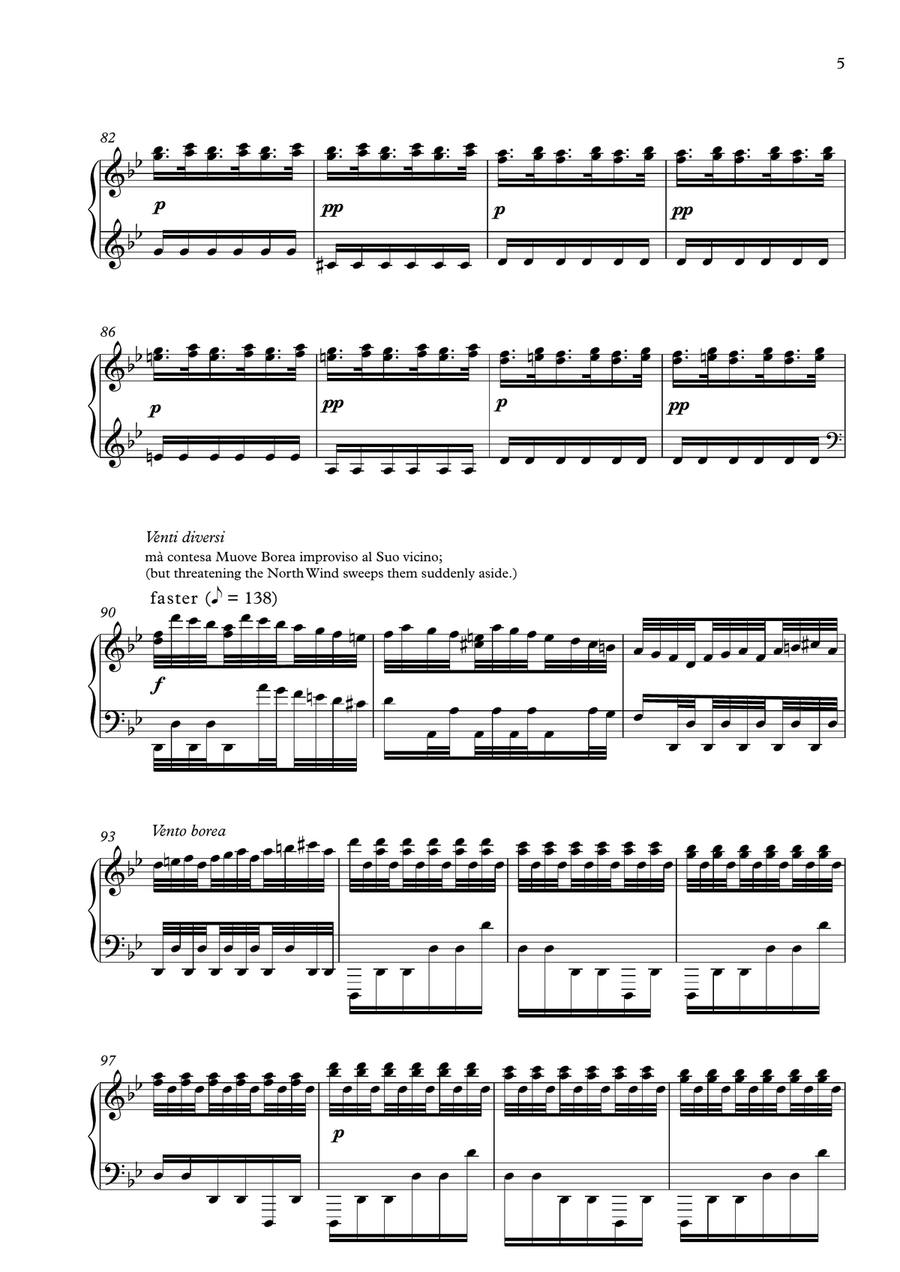 'Summer' (Complete) from The Four Seasons by Vivaldi for Piano Solo Piano Solo scores gallery preview page 6