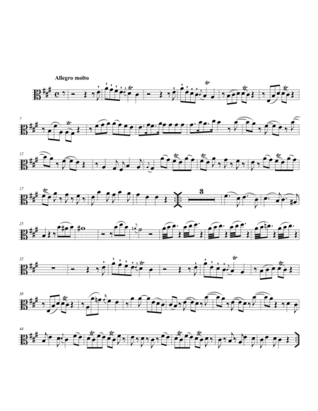 Wagenseil Quartet #4 for 2 Violas, Cello and Bass