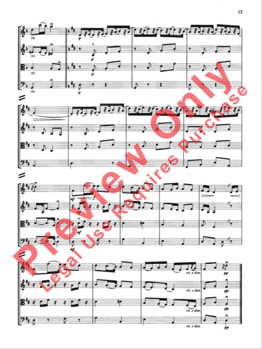 String Quartets for Beginning Ensembles, Volume 3 String Quartet scores gallery preview page 16