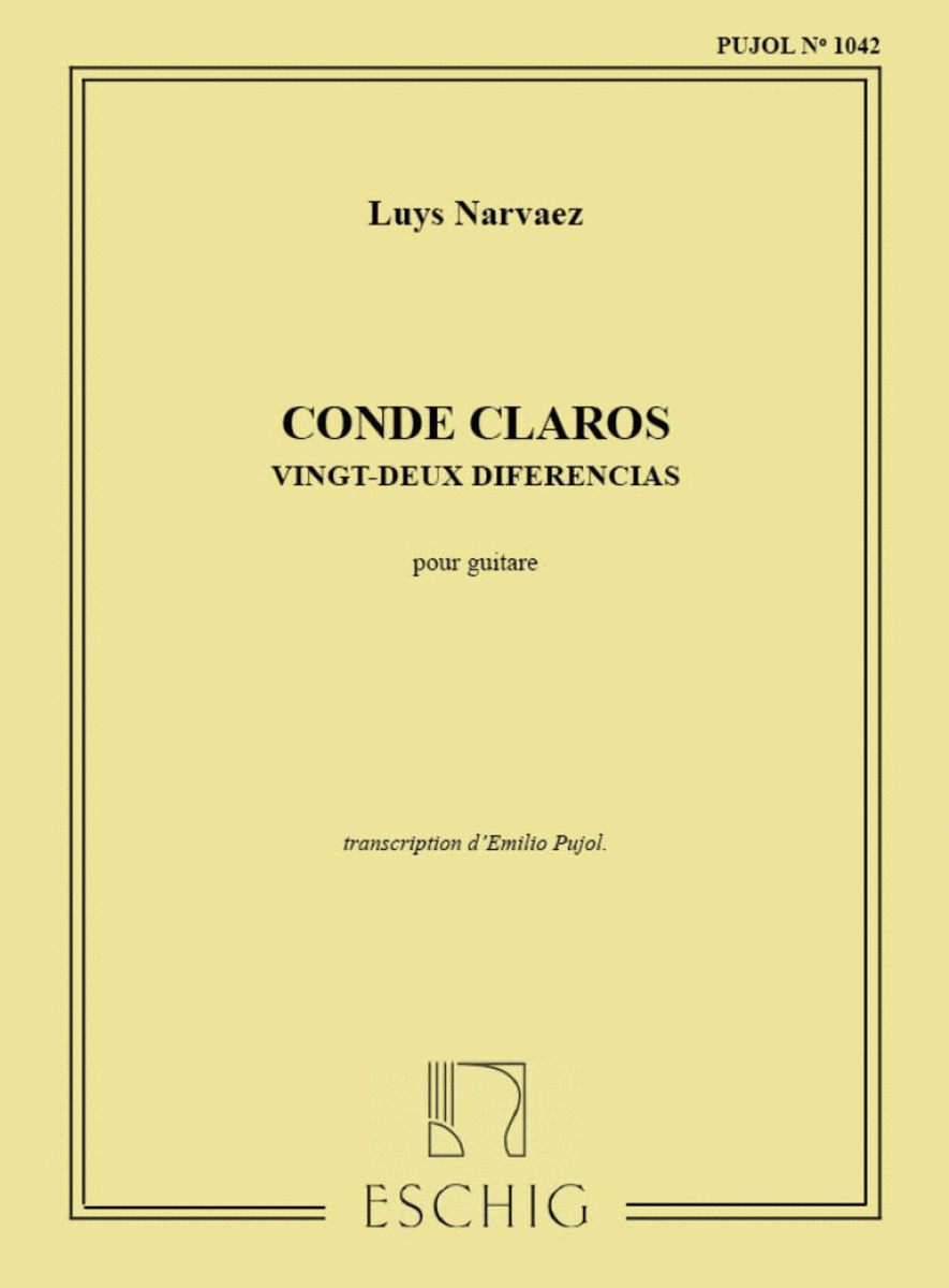 Conde Claros (Pujol 1042) Guitare