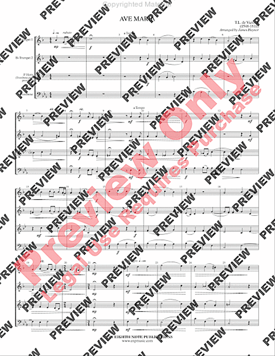 Ave Maria Brass Quartet scores gallery preview page 3