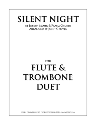 Book cover for Silent Night - Flute & Trombone Duet