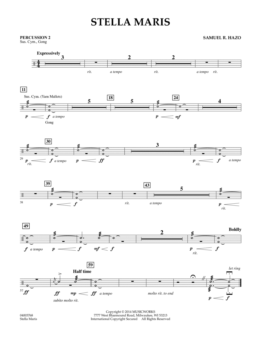 Stella Maris - Percussion 2 Concert Band scores gallery preview page 1