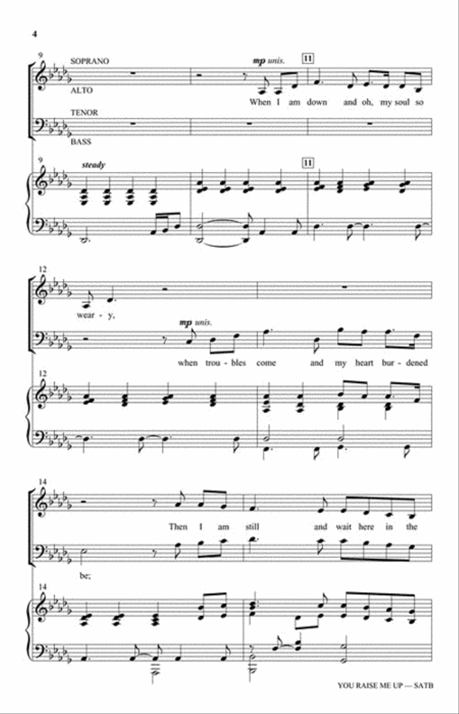 You Raise Me Up You Raise Me Up Choir scores gallery preview page 3