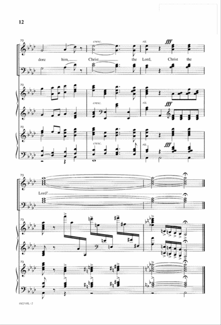 O Come, Let Us Adore Him O Come, Let Us Adore Him 4-Part scores gallery preview page 12