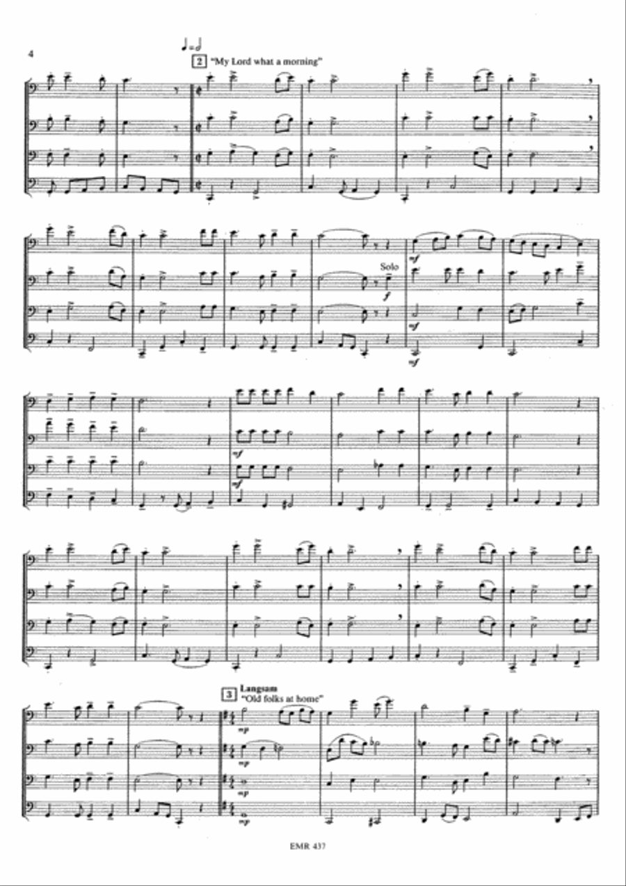 A Gospel Voyage Trombone Quartet scores gallery preview page 4
