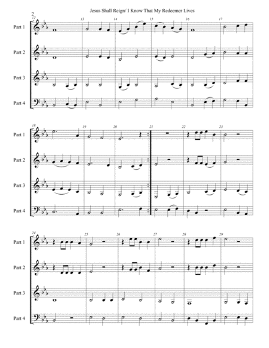 Jesus Shall Reign/ I Know That My Redeemer Lives Full Orchestra scores gallery preview page 6