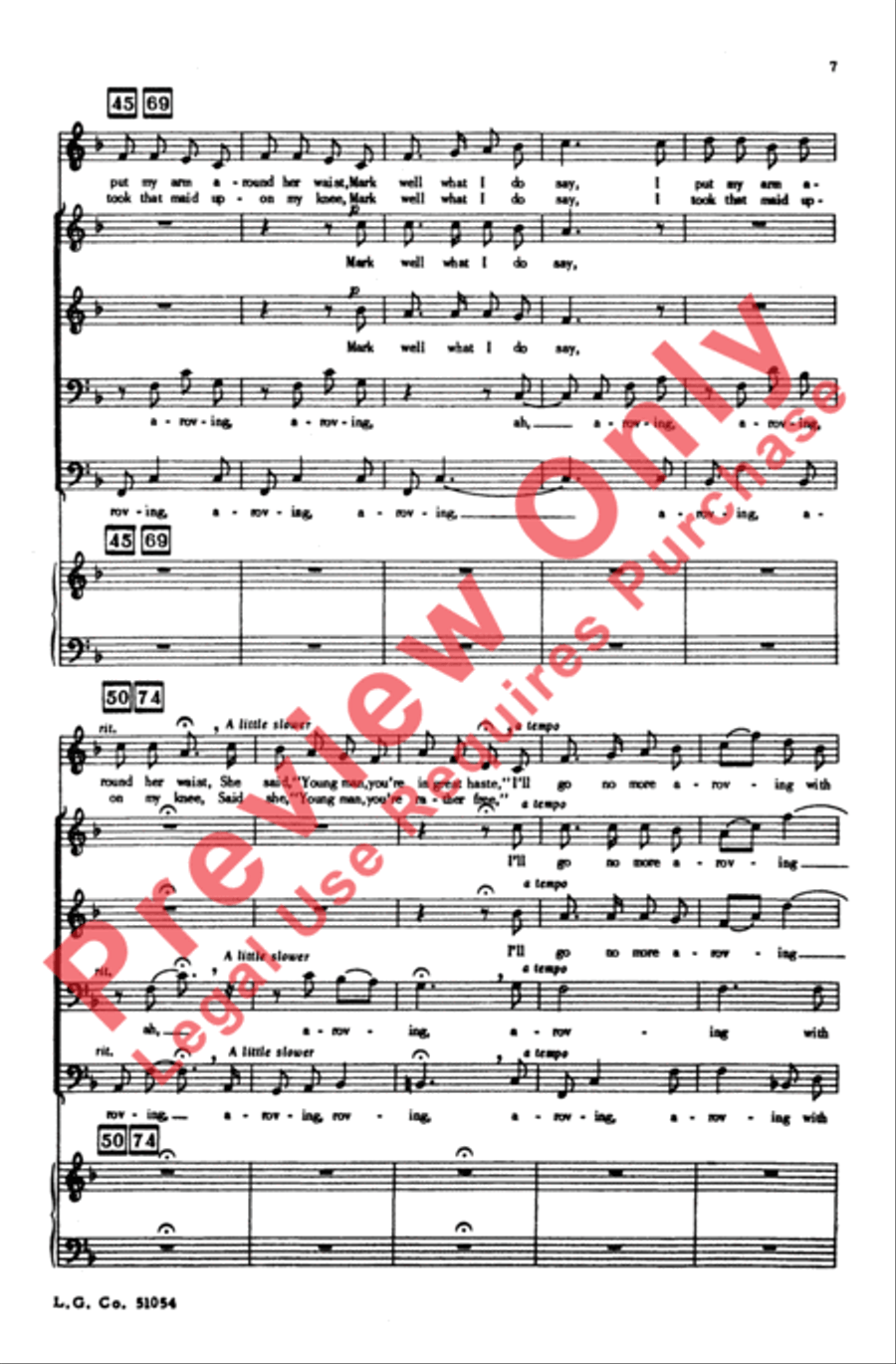 A-Roving A-Roving Men's Choir scores gallery preview page 6