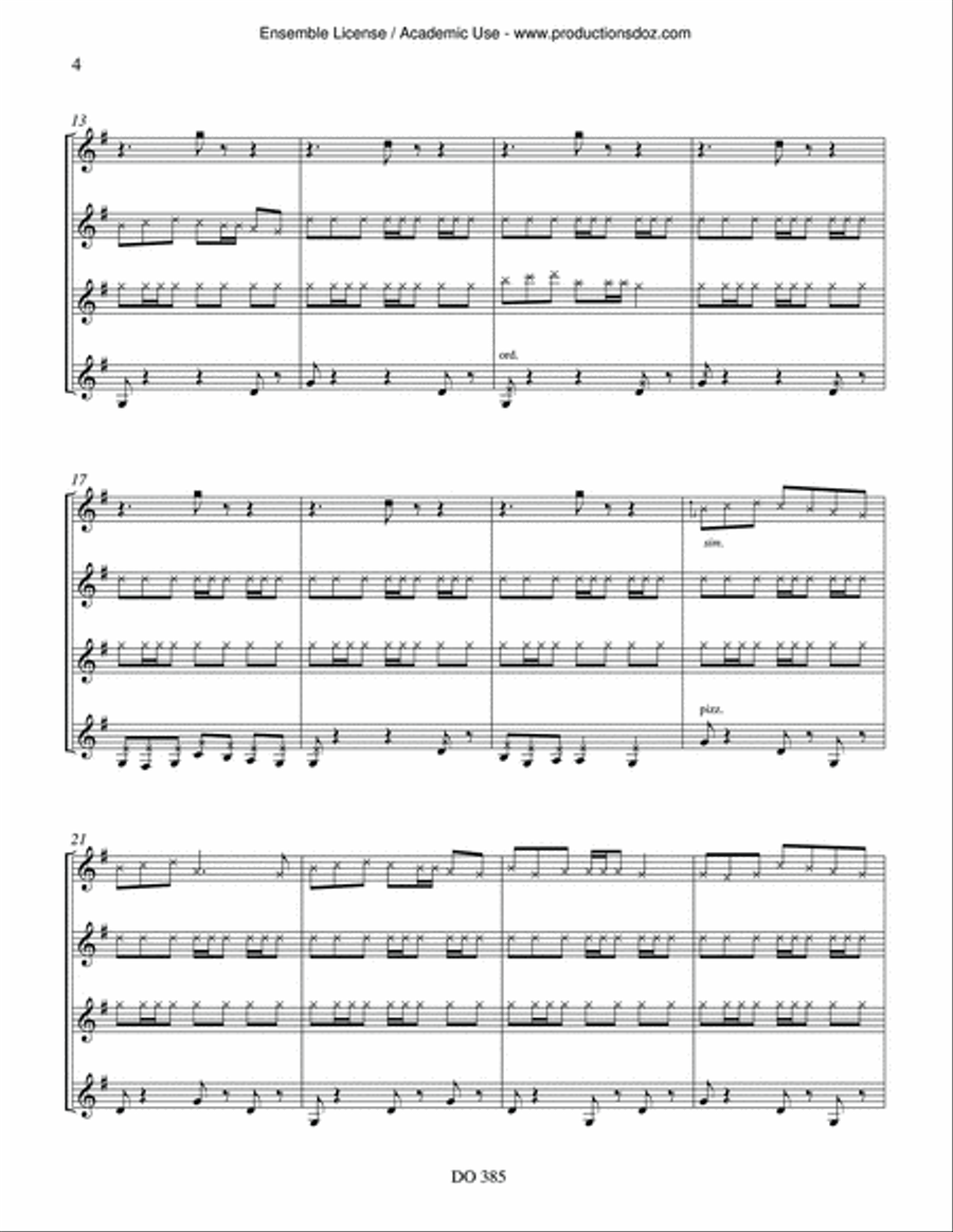 Divertimento Guitar Ensemble scores gallery preview page 4