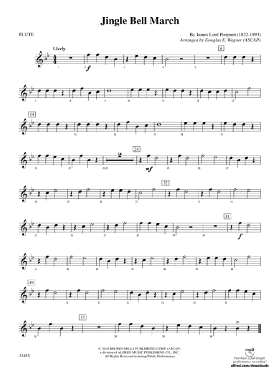 Jingle Bell March: Flute Concert Band scores gallery preview page 1