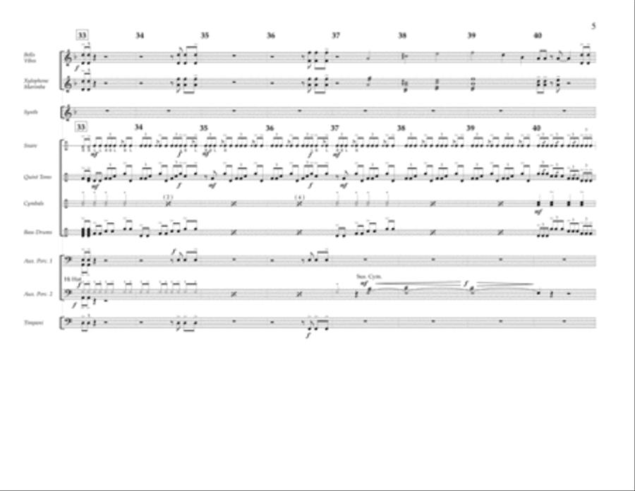 Uprising - Percussion Score Marching Band scores gallery preview page 5