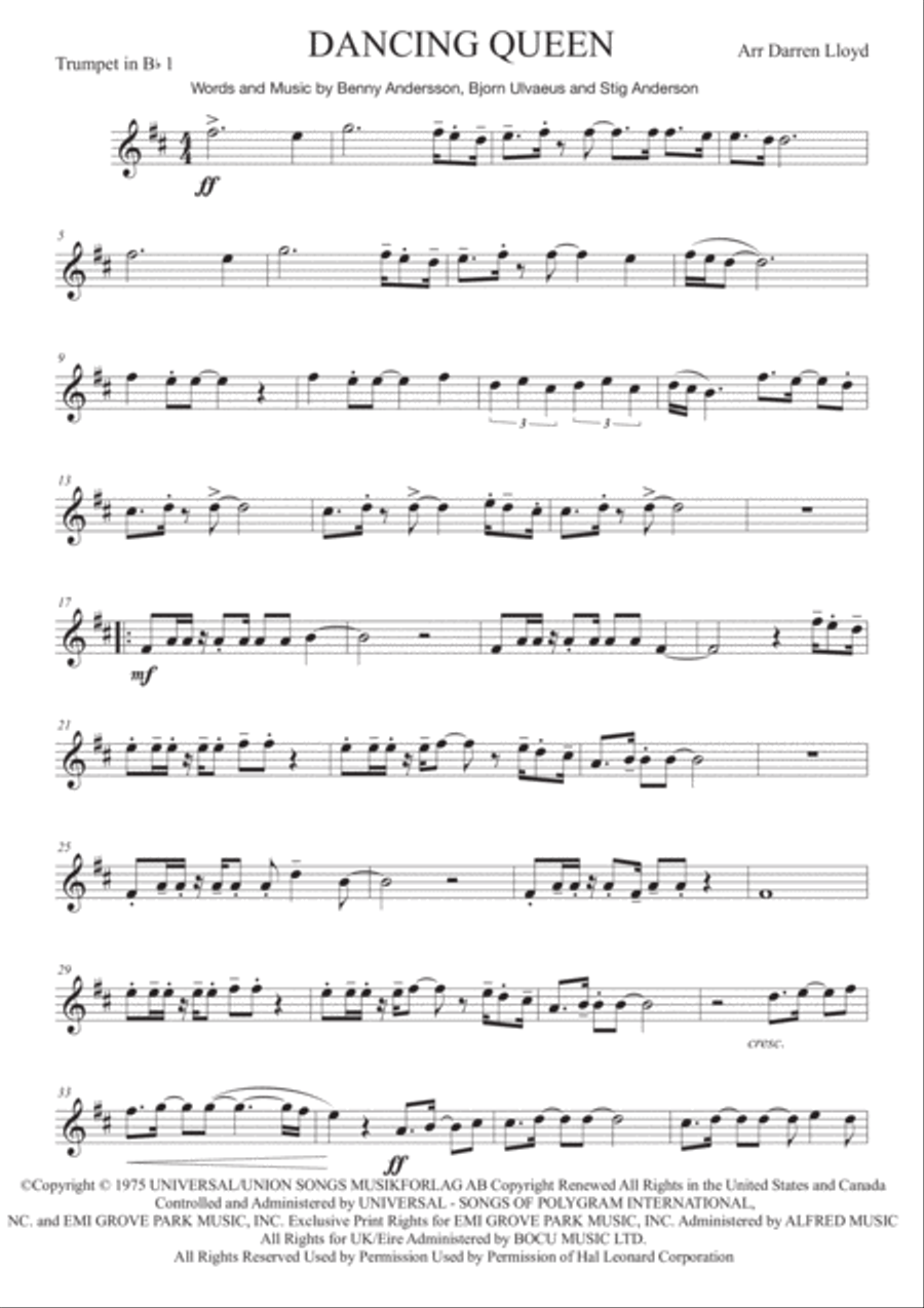 Dancing Queen Brass Ensemble scores gallery preview page 5