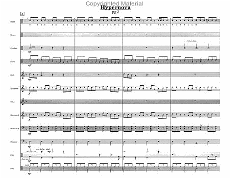 Hypernova Percussion Ensemble scores gallery preview page 4