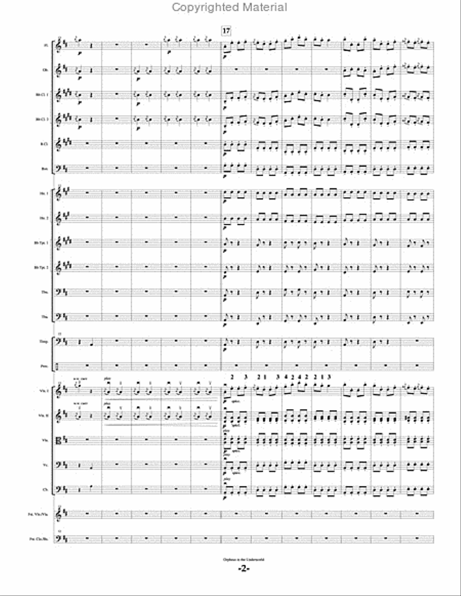 Overture from 'Orpheus in the Underworld' (score & parts) String Orchestra scores gallery preview page 3