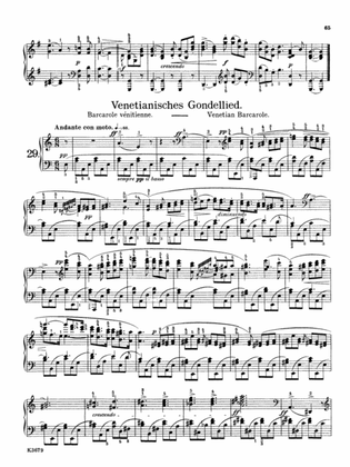 Song Without Words, Opus 62, No. 5 (Venetian Boat Song No. 3)