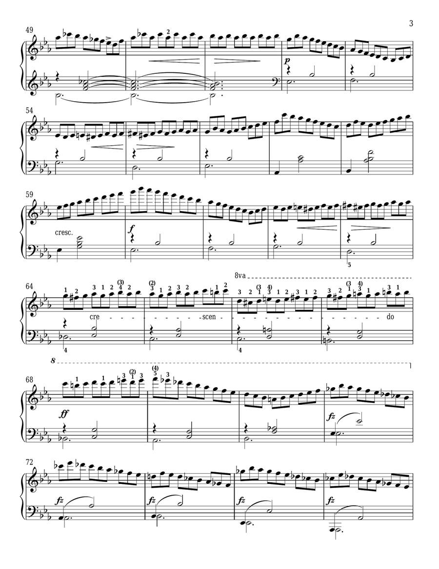 Impromptu No. 2 In E-Flat Major Piano Solo scores gallery preview page 3
