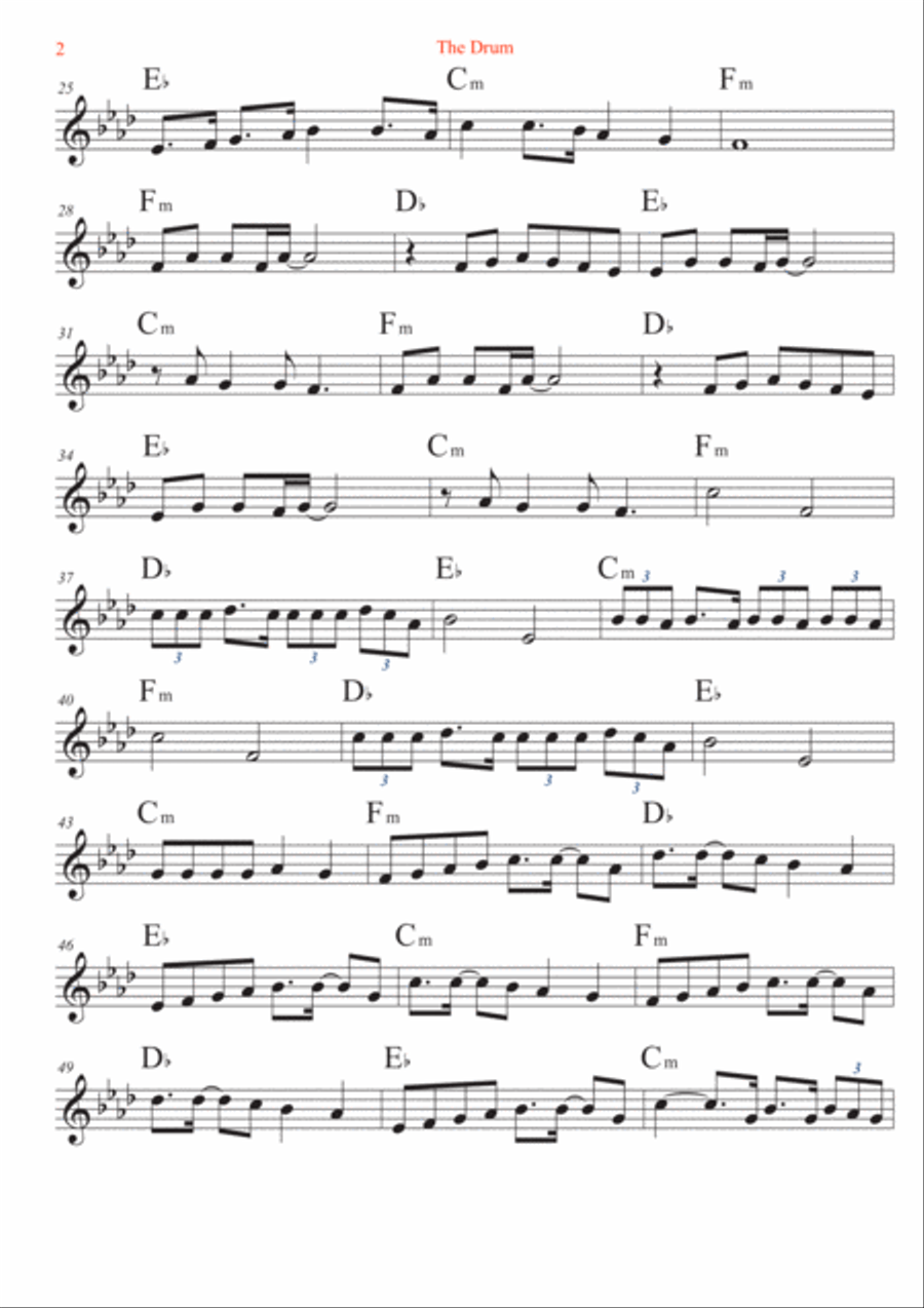 The Drum B-Flat Trumpet scores gallery preview page 3