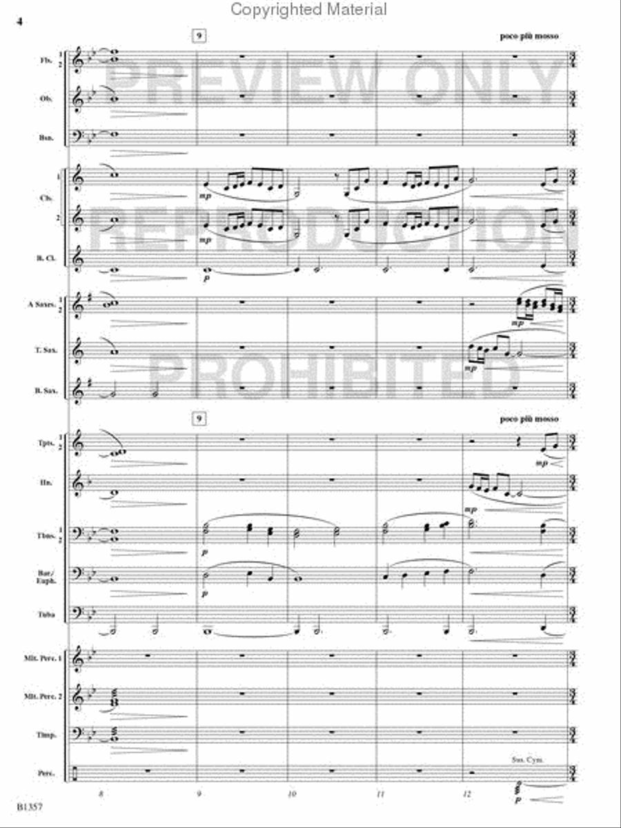 Rain Rain Concert Band scores gallery preview page 3