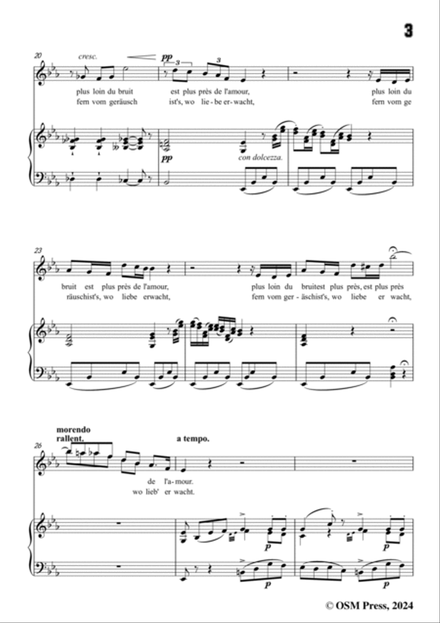 Meyerbeer-Sur le balcon(Auf dem Altan),in E flat Major Voice scores gallery preview page 5