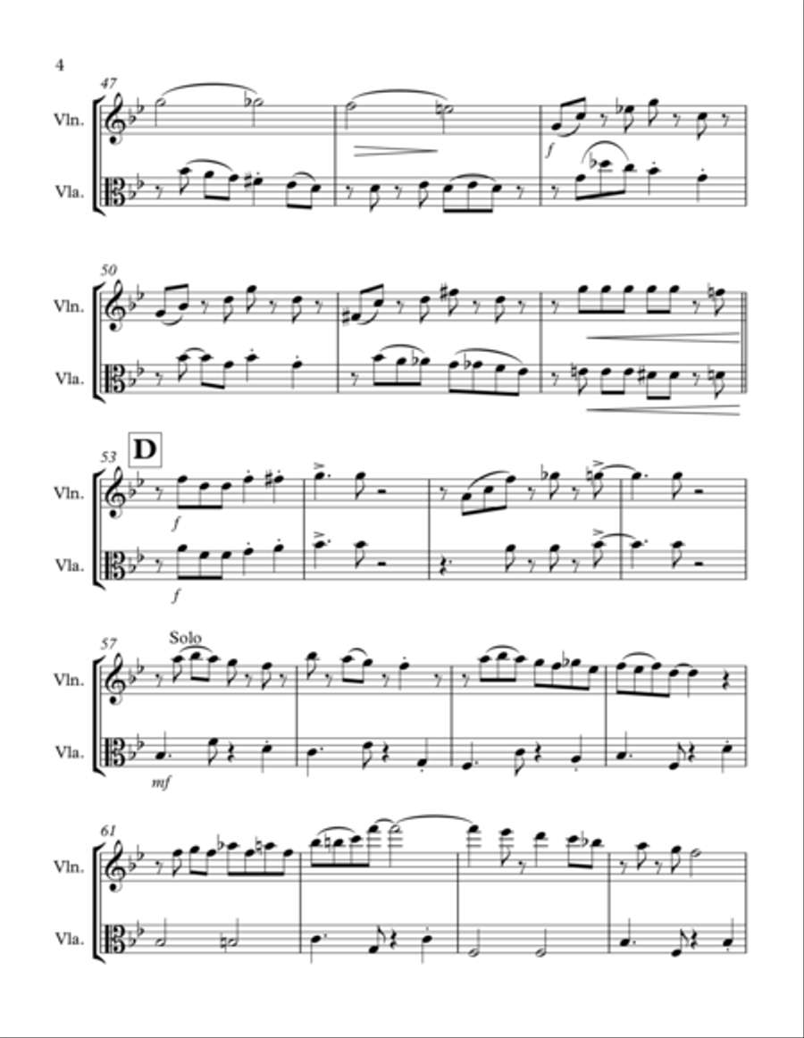 Tico Tico no Fuba: Violin & Viola Duet String Duet scores gallery preview page 4