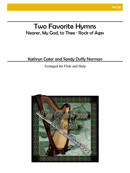 Two Favorite Hymns (Nearer My God and Rock of Ages) for Flute and Harp image number null