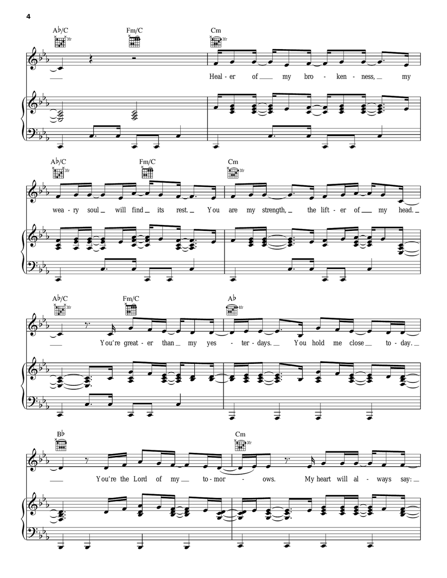 Mercy Piano, Vocal, Guitar scores gallery preview page 4