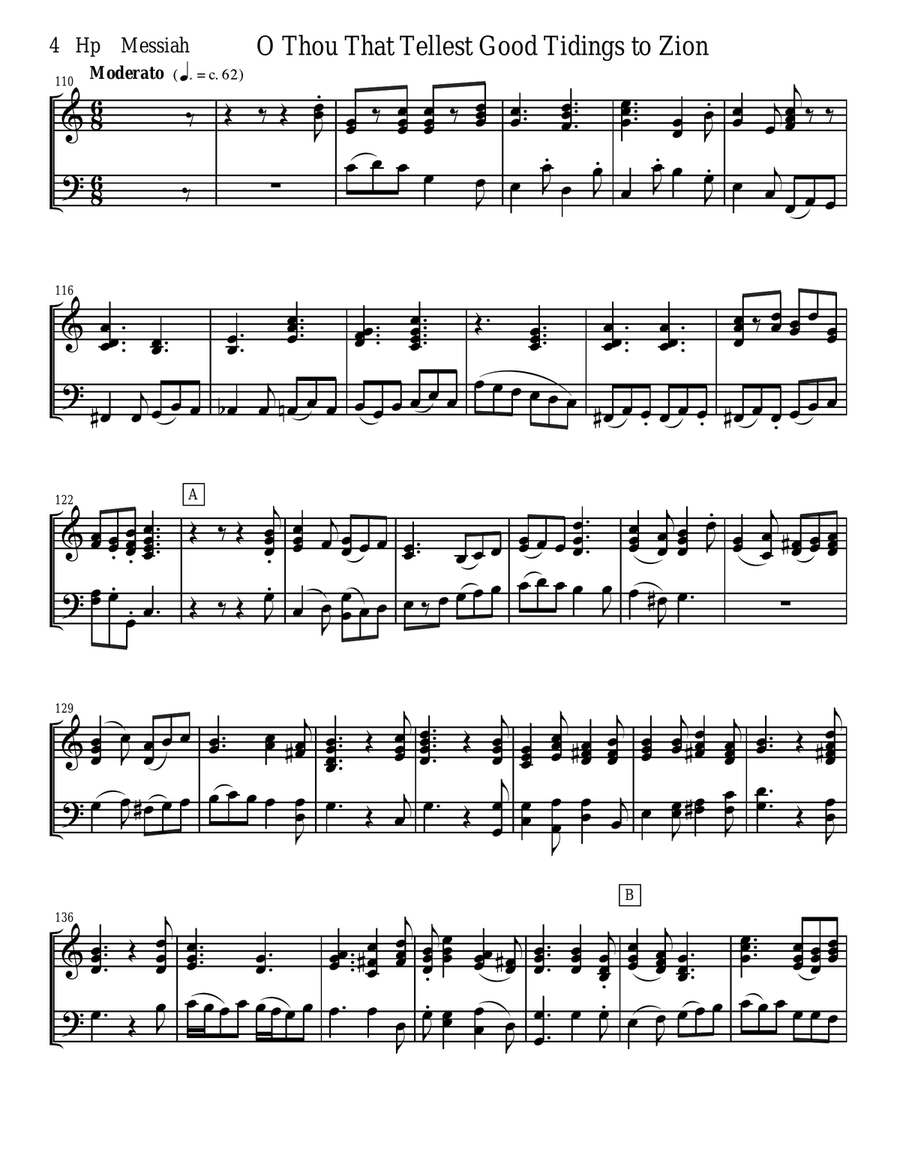 Handel's Messiah Selections for Clarinet and Bassoon Duet Woodwind Duet scores gallery preview page 4
