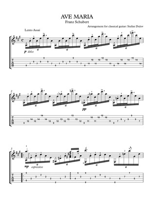 Ave Maria Op. 52, No. 6, D. 839 (Arr. for Guitar)