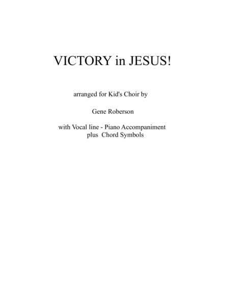 Victory in Jesus - Kids Version