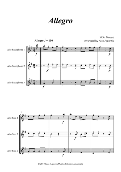 Allegro - for Saxophone Trio image number null
