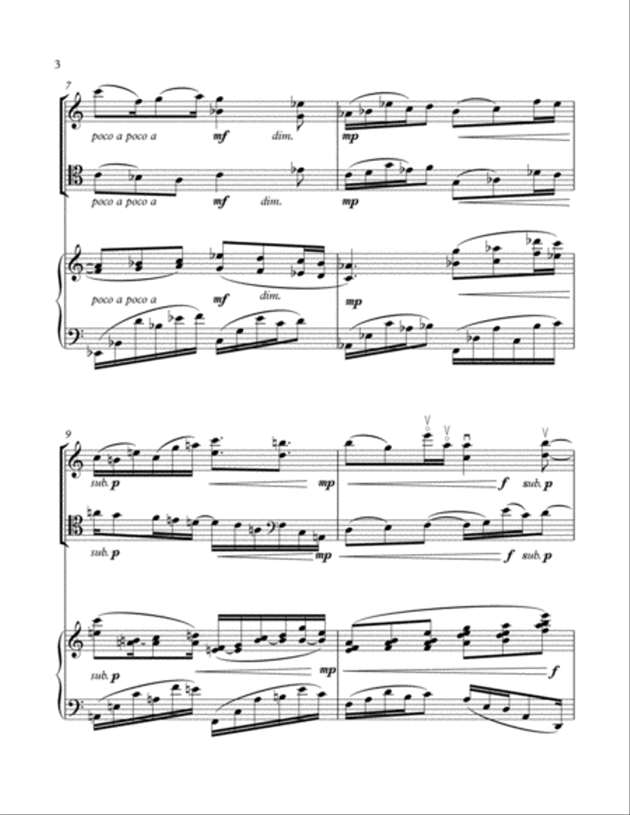 Love Letters from the Lost Cause (score and parts) Piano Trio scores gallery preview page 2