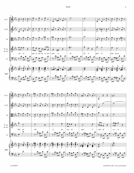 Handel: Aria "Ah mio cor!" From Alcina HWV 34; arranged for Voice, Violin or Viola, String Quartet image number null